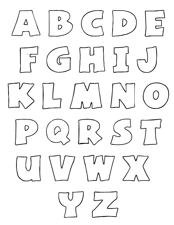 Complete Bubble Letter Alphabet A-Z Collection