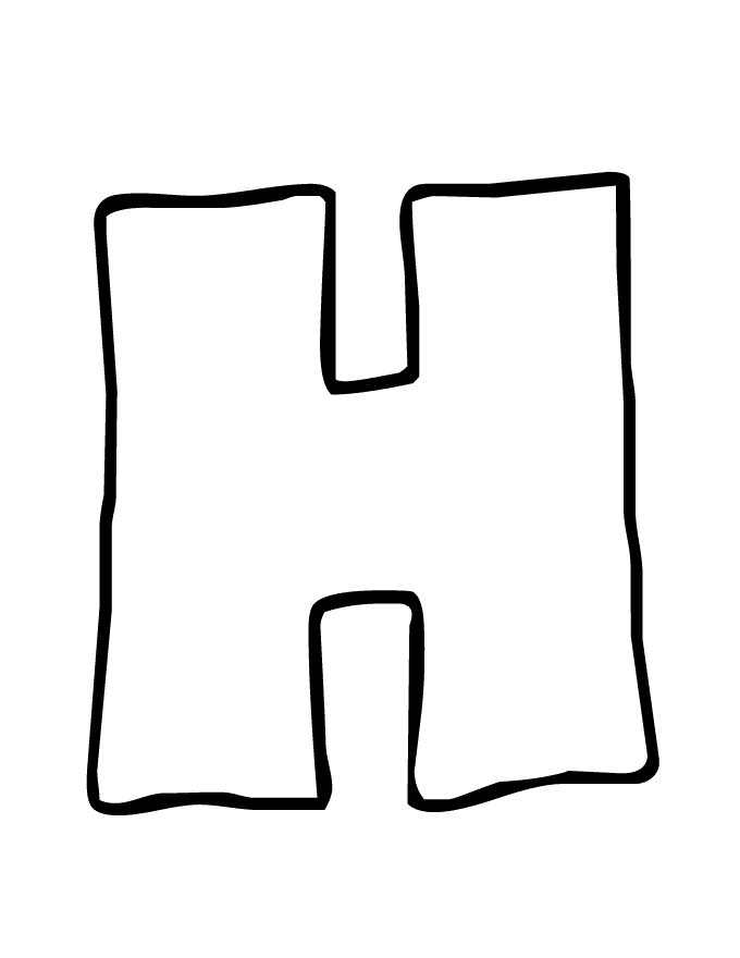 Bubble Letter H