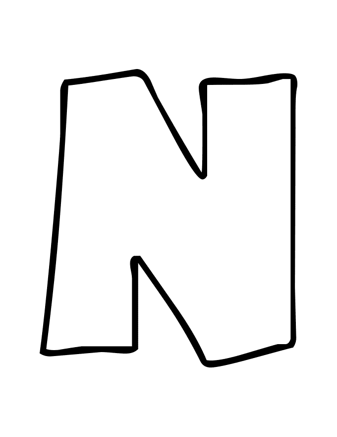 Bubble Letter N