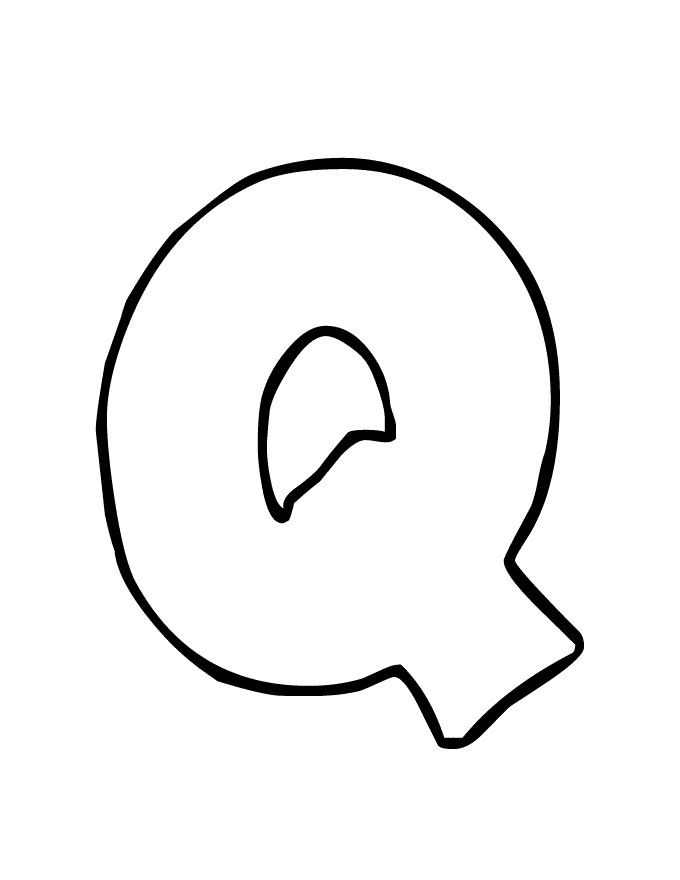 Bubble Letter Q