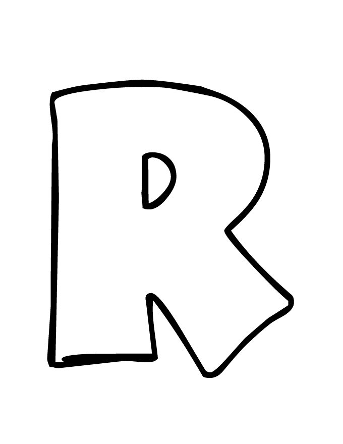 Bubble Letter R