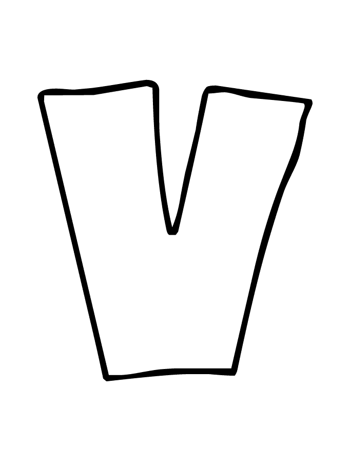 Bubble Letter V