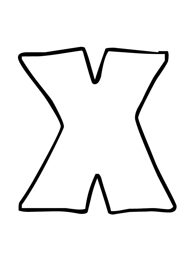 Bubble Letter X
